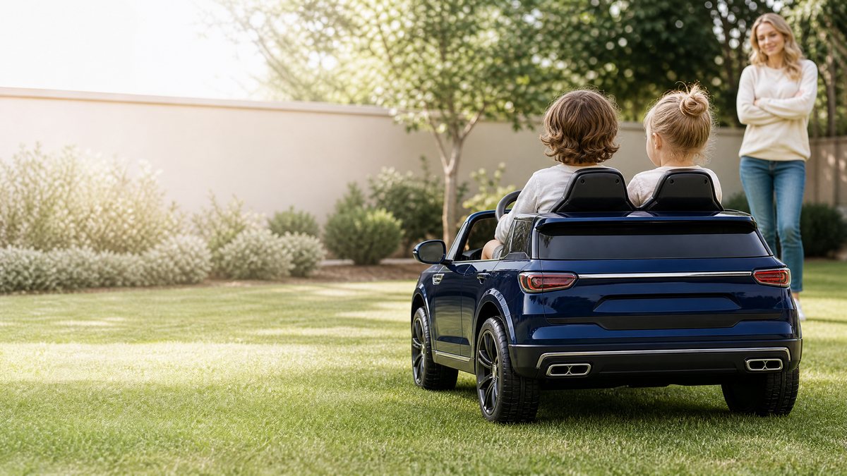What is the best 2-seater ride-on car for siblings?